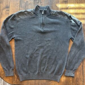 Method Men's Faded Charcoal 1/4 Zip Sweater